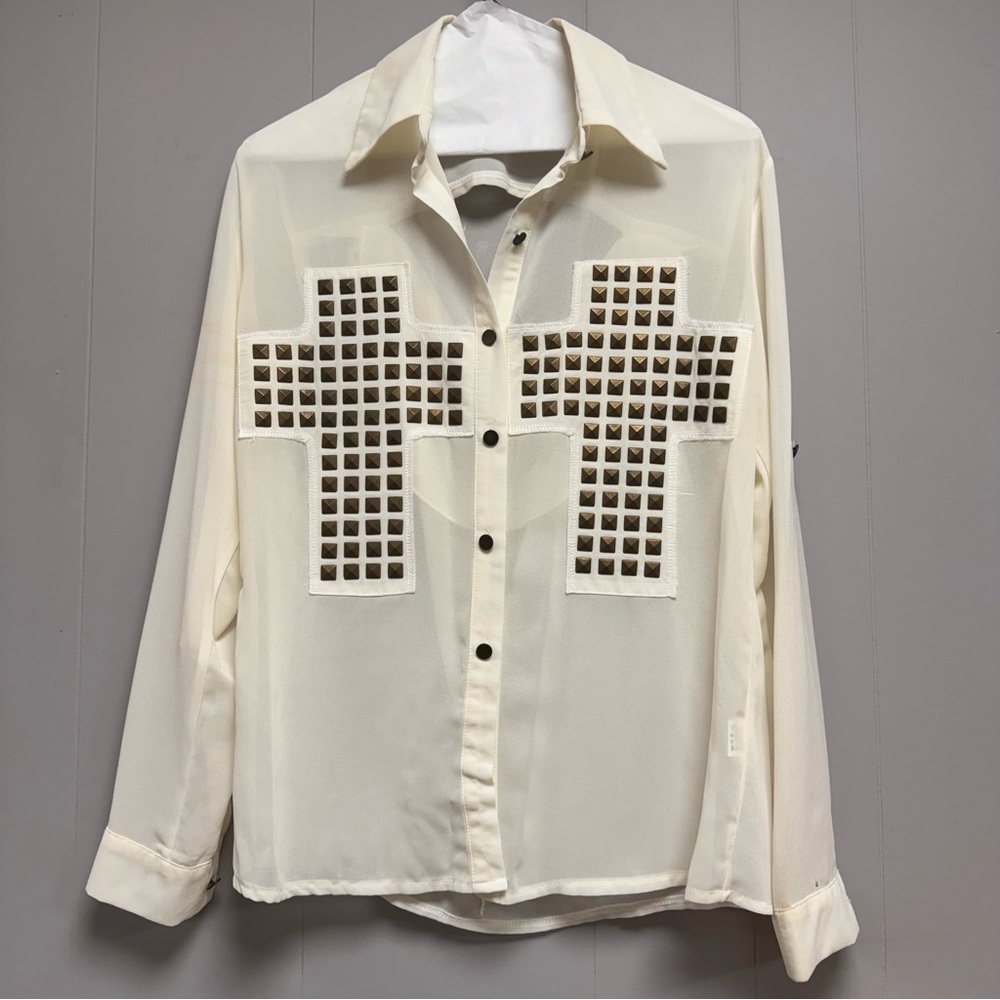Studded Cross Top